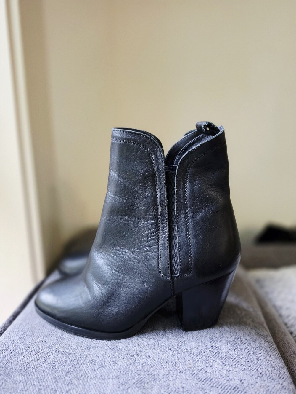 Fabianelli Black Leather Ankle Boots - Made in Italy - Size 36 EU